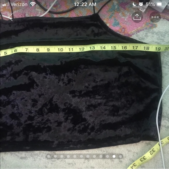 Wild Fable XXL Black Crop Top Plus Velvetish Spaghetti Strap Shirt Tank - Picture 9 of 9